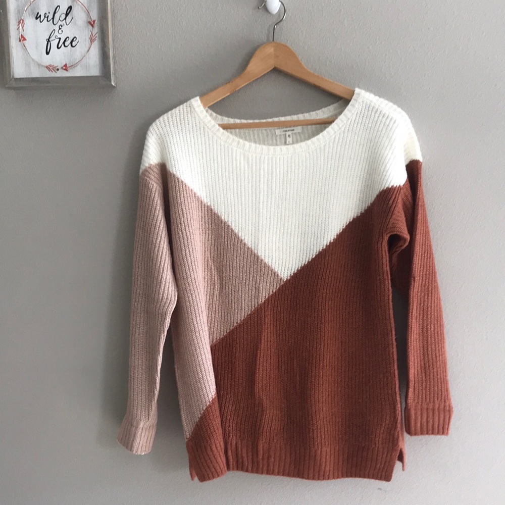 Maurices Color Block Knit Sweater L